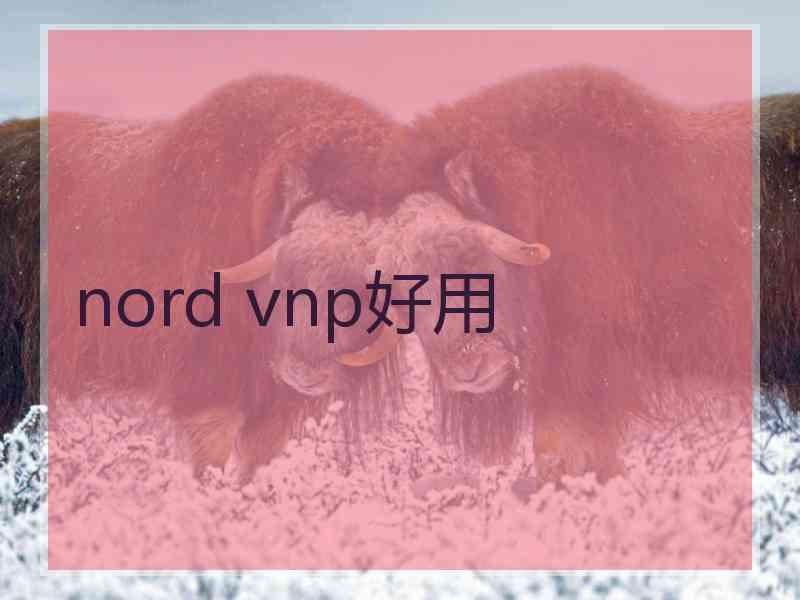 nord vnp好用